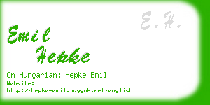 emil hepke business card